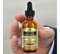 2 x Solgar,Liquid Vitamin D3, Natural Orange , 125 mcg (5,000 IU), 59 ml