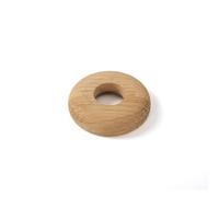 2 x Solid Oak Radiator Pipe Covers - 15 mm Wooden Pipe Collars (10 mm Thickness) Raw Prefinished Oak Pipe Roses for Laminate and Wood Floors