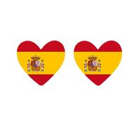 2 x SPAIN Heart Flag Temporary Tattoo SPANISH Team ESPANA