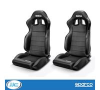 Sparco Sport Seat R100 MY22 - Black Skai + White Stitching - Reclinable