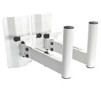 2 x Speaker Wall Bracket in White with 2 Way Adjustment for Loudspeakers