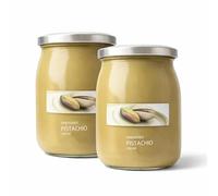 2 x Spreadable Pistachio Cream 600g - Luxurious Sweet Nut Paste for Baking, Desserts and Croissants, Velvety Italian Style Gourmet Spread, Vegetarian
