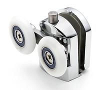 2 x Spring Loaded Double Bottom Shower Door Rollers/Runners/Guides/Wheels Diameter 25mm A5