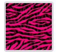 2 x Square 7.5cm Vinyl Stickers - Pink Zebra Animal Print 2536
