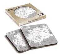 2 x Square Coasters - Gloucester District Cork Backed MDF Glossy Tea Coffee Accessory #55541