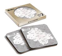 2 x Square Coasters - Sheffield District Cork Backed MDF Glossy Tea Coffee Accessory #55593