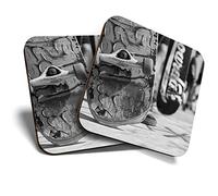 2 x Square Coasters - Skateboard Skating Retro Kids Cork Backed Home Kitchen Accessory Tea Coffee Mug Mat #41452