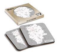2 x Square Coasters - Stoke-on-Trent District Cork Backed MDF Glossy Tea Coffee Accessory #55603