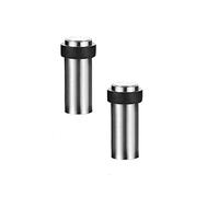 2 X Stainless Steel Door Stopper, Floor Wall Mounted Doorstop with Rubber Buffer, Heavy Duty Door Stop for Bedroom Home Office - 80mm Punched