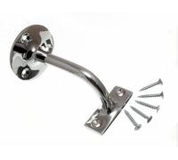 2 x Stair Rail HANDRAIL Brackets 3" 75MM Chrome Plated Brass