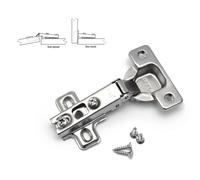 2 x Standard Kitchen Cabinet Door Hinge 35 mm + Sc