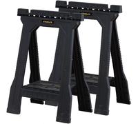 2 x Stanley Junior Non-Slip Plastic Pair Of Folding Saw Horse Trestles, 170355