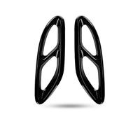 2 x Steel Exhaust Pipe Cover Trims For Mercedes Benz A B C E GLC Class W205 W213 W246 W247 X253 W177 E-Class C207 Coupe, Exhaust Muffler Tail Pipe Tip Cover (Black)