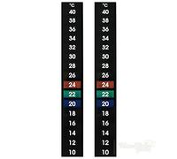 2 x Stick-on Vertical LCD Thermometer - 10C - 40C - Home brew/other