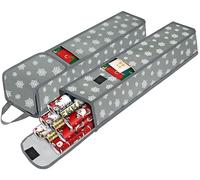 2 x Storage Bag for Wrapping Paper, Waterproof, Heavy Duty Tear-Resistant Fabric, Christmas Paper, Gift Wrapping Paper, Storage Organiser Bag (74 x 13 cm), Black