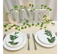 2 x Strands Total Length 14 Ft / 4 metre Artificial Vines Garland Crabapple Leaves, Faux Leaf Fake Tropical Hanging Greenery Decor for Home, Bedroom, Wall, Party, Wedding Decoration