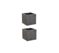 2 X Strata 38Cm Brick Effect Square Planter Gn687-Pew-St Grey Planter