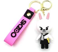 2 x Stray Kids Plush Skzoo Keychain 3D Cartoon Keychain SKZ Cartoon Backpack Phone Pendant Key Ring for Kpop Fans Children (Leebit)