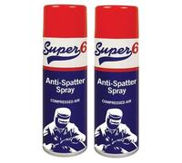 2 x Super 6 Solvent Free 300ml Anti-Spatter Welding Spray