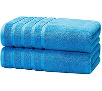 2 x Super Jumbo Bath Sheets- 100 x 200 cm- 100% Egyptian Cotton Extra Large Bath Sheet Towels Soft and quick Dry (Turquoise)