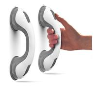 2 X Support Grab Handle - Suitable for Bath & Shower | Use As A Disability Aid, Safety Grip Rail with Suction Cup Fitting | Mobile Bathroom Support for Elderly, Children, No Fixings Needed, Anti Slip