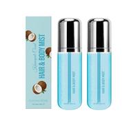2 x Sweet Coconut Milk Vanilla Hair and Body Fragrance Spray for Women, Light Body Spray & Hair Perfume, Long Lasting Coconut Fragrance, Nourishing Hair and Skin Care, for Everyday Use, Travel & Care