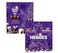 2 x Sweet Treat NewCadbury Dairy Milk & Heros Calendar Let The Countdown to Christmas Begin! A Delicious Selection of 24 Individually Wrapped Chunks by Experts Supplies