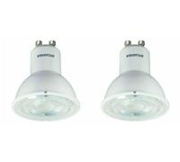 2 x Sylvania 0027445 Wide Beam LED GU10 Lamps 3000K Warm White - 4.5 Watt [EEK: A+]