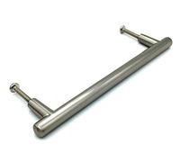 2 x T bar Handles 128mm Brush Nickel Kitchen Cupboard Door Drawer Pull Handle