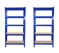 2 x T-RAX Blue Metal Racking Units 75cm x 150cm x 30cm