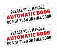 2 x T32E Stickers Automatic Door Do Not Push or Pull Taxi Signs Vehicle Protection Health and Safety Warning Notices Window Minicab Decals Notice Labels 150x50mm (Externally to Smooth Surfaces)