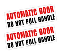 2 x T51E Automatic Door Do Not Pull Handle Stickers Taxi Signs Hackney Decals Mini Cab Minicab Bus Coach Red Black White External Application Labels