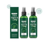 2 x tea trees care hair spray, soothes dryness itchy scalp and fights dandruff, care for tangled hair, not greasy, for different hair types, wash free, tea trees care hair spray