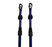 2 x Telescopic Clothes Line Prop - 2.4M Heavy Duty Galvanized Metal Pole - Home and Garden Laundry Support Assorted (2)