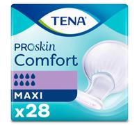 2 x TENA Comfort Maxi Absorbent Incontinence Pads - Dry Feel, Large Shaped Pads (2400 ml) - Pack of 28