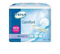 2 x TENA Comfort Maxi Absorbent Incontinence Pads - Dry Feel, Large Shaped Pads (2400 ml) - Pack of 28