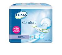 2 x TENA Comfort Maxi Absorbent Incontinence Pads - Dry Feel, Large Shaped Pads (2400 ml) - Pack of 28