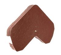 2 x Terracotta Enviro Tile Ridge Gable End Cap Slate Roof Lightweight Synthetic Plastic Roofing