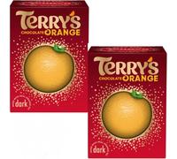 2 x Terry's Chocolate Orange Dark 145g | Premium Dark Chocolate with Real Orange Oil | Chocolate Ball | 43% Cocoa Solids | Vegetarian | Perfect for Sharing, Gifting & Christmas Celebrations