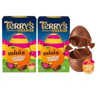 2 x Terry's Chocolate Orange Exploding Candy Minis Easter Egg Bundle 91g Perfect For Easter Egg Hunt School, Office, Bulk Festive Chocolate Gift Set For Women, Kids & Chocolate Lovers