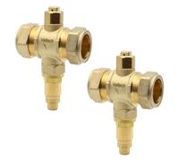 2 x Tesla Premium Heat Pump Anti-Freeze Protection Valve, 28mm Compression Fitting (Two Pack)