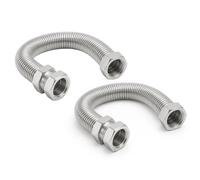 2 x Tesla Ridgeline Tap Connector - 22mm Copper Compression x 3/4″ BSP Female, 300mm - FC-CC22-34-300 (Two Pack)