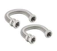 2 x Tesla Ridgeline Tap Connector - 22mm Copper Compression x 3/4″ BSP Female, 500mm - FC-CC22-34-500 (Two Pack)