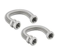 2 X Tesla Ridgeline Tap Connector, 22mm Copper Compression X 3/4 Bsp Female, 500mm (Two Pack)