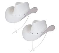2 X Texan Cowboy White Hat