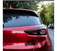 2 x Think Bike Sticker Pack for Car Bumper Bike Window Vinyl Warning Sticker Decal 140cm x 88m (Black)