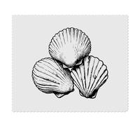 2 x 'Three Seashells' Microfibre Lens/Glasses Cleaning Cloths (LC00028628)