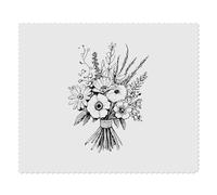 2 x 'Tied Flower Bouquet' Microfibre Lens/Glasses Cleaning Cloths (LC00028439)