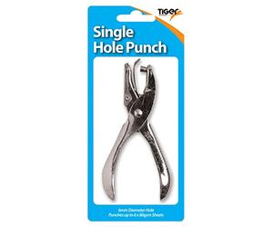 2 X Tiger 6mm single hole metal paper punch