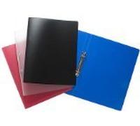 2 X Tiger A4 slim (20mm spine) 15mm 2 ring project style ringbinder file assorted solid colours x 1 single folder